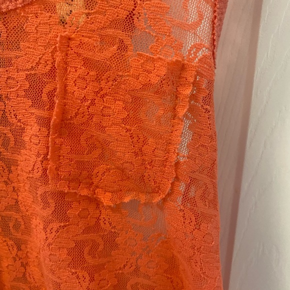 🕧 🌟3 for $25🌟 We the Free | Coral Lace Tank | Snap Racerback | Front Pocket | S - Picture 5 of 9